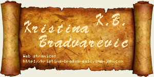 Kristina Bradvarević vizit kartica